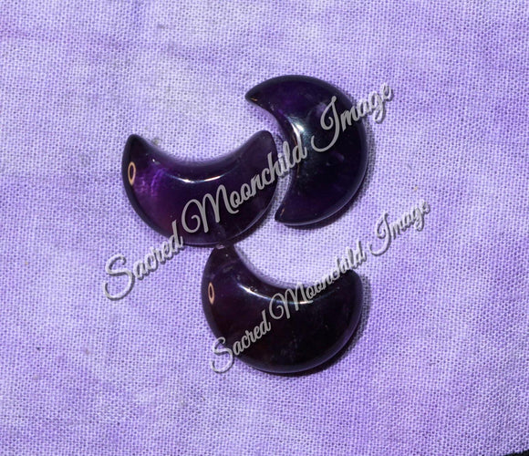 Amethyst Crystal Mini Moon Carving