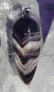 Chevron Amethyst Crystal Pendant