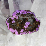 Purple & Gold Aura Agate Crystal Geode