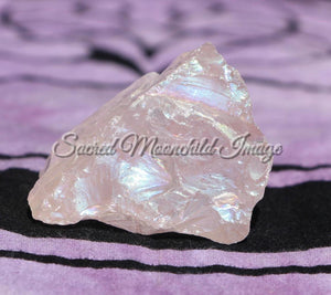 Aura Rose Quartz Raw Chunk