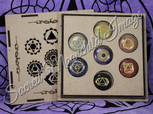 Chakra Gemstone Set With Chakra Wooden Box