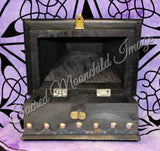 Pentagram Black Wooden Chest Box