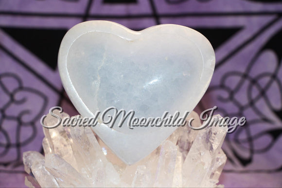 Blue Calcite Heart Bowl