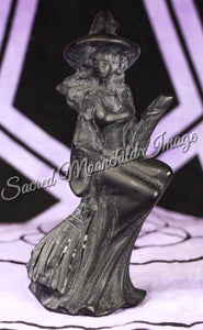 Obsidian Witch Carving Semi Polished