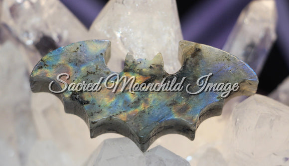 Labradorite Crystal Bat Carving