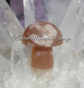 Flower Agate Crystal Mushroom Carving