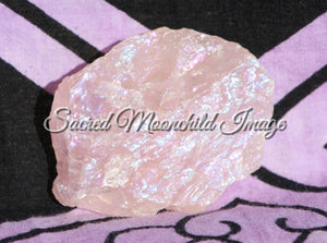 Aura Rose Quartz Raw Chunk