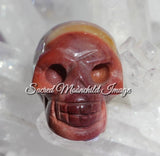 Mookaite Skull Carving