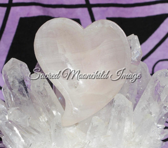 Mangano Calcite Crystal Heart Bowl