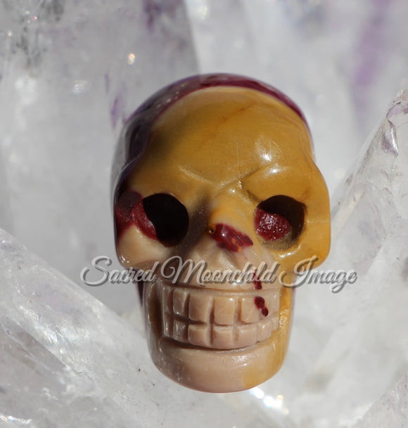 Mookaite Skull Carving