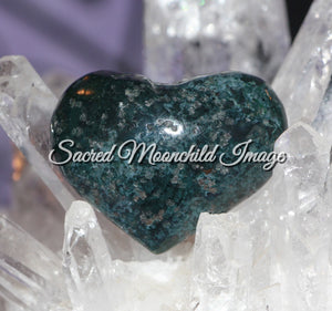 Moss Agate Heart