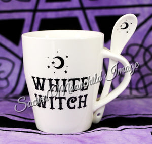 White Witch Mug And Spoon Set