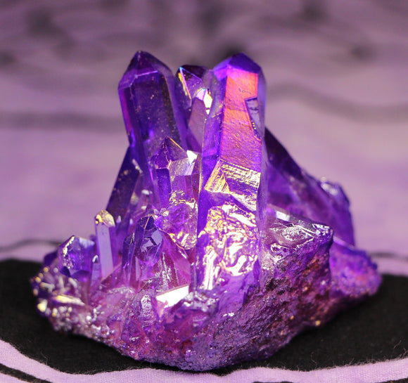 Aura Quartz Crystal Cluster Purple