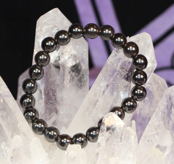 Hematite Crystal Bead Bracelet