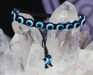 Blue Evil Eye Protection Adjustable Bracelet