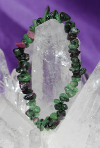 Ruby In Zoisite Chip Bracelet