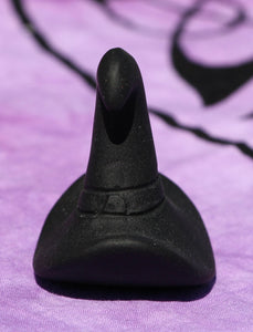 Obsidian Witch Hat Carving