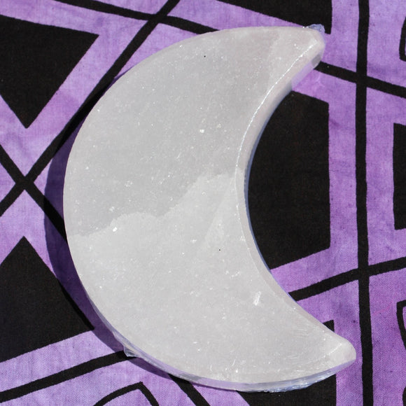 Selenite Moon Plate