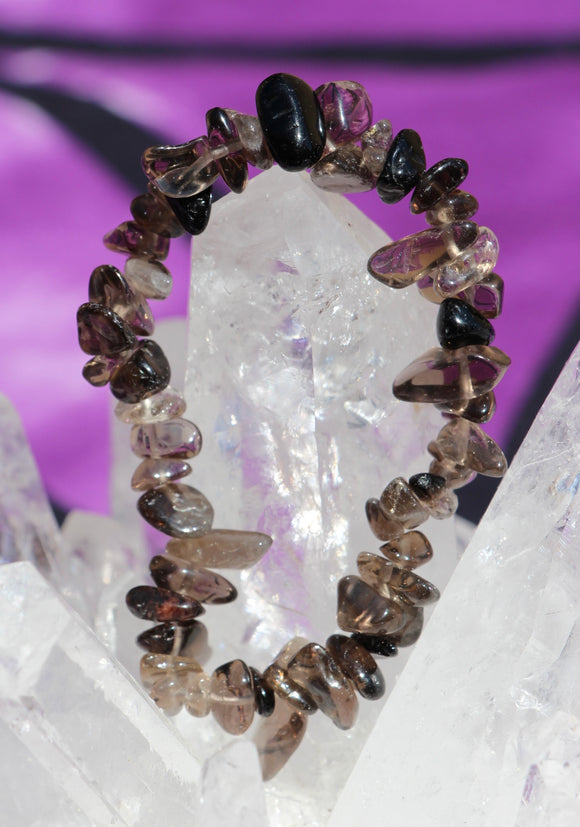 Smokey Quartz Chip Bracelet