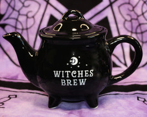 Witches Brew Black Ceramic Teapot