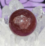 Muscovite Strawberry Quartz Crystal Sphere