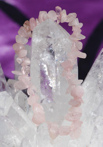 Rose Quartz Chip Bracelet