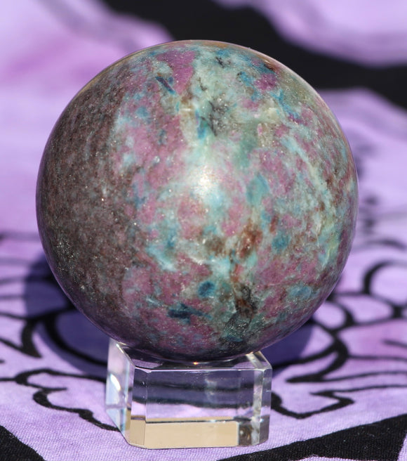 Ruby In Kyanite Sphere