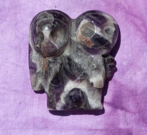 Jack And Sally Amethyst Carving