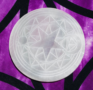 Selenite Moon Plate