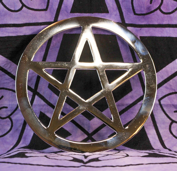 Silver Brass Pentagram Altar Tool
